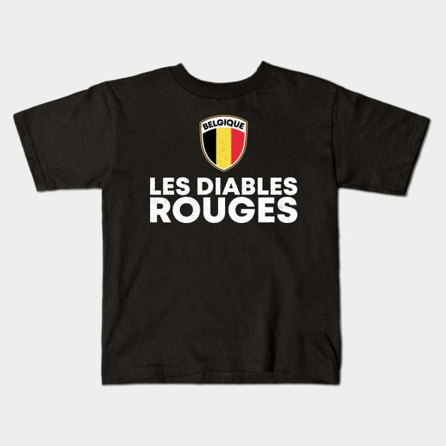 Les Diables Rouges Belgique Belgium Kids T-Shirt by zeno27